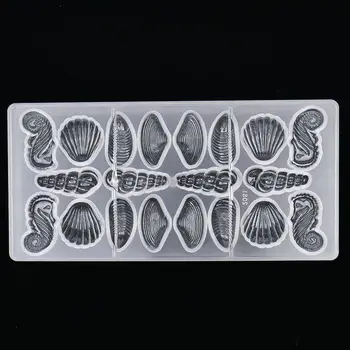 3D seashell čokoládové cukrovinky formy,rúra na pečenie dodávky polykarbonátu seashell čokoláda plesne pečenie veľkoobchod pečivo nástroje