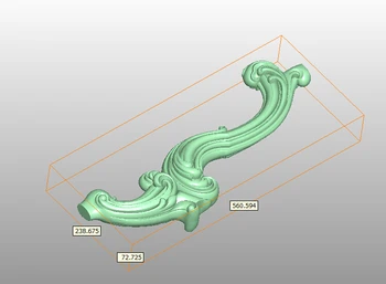 3D STL model pre CNC Router mlyn úľavu rezbárstvo dizajn nábytku rozkladacia pohovka časť vzor 303