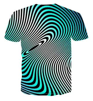 3D T-shirt Najnovšie Letné Štýl, Módne Tlač Tee pánske Závraty Visual Farebné Tlač