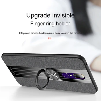3D Tkaniny telefón prípade Oppo Realme 7 Pro A5 2020 prst krúžok držiak magnet auto kryt na Realme7 Realme7pro 7pro 5 9 A9 2020