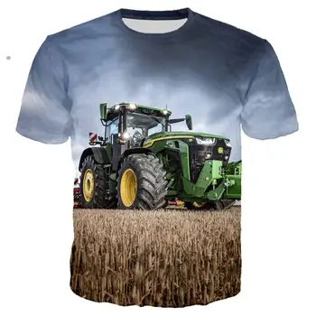 3D Tlač Nové Auto, Traktor T shirt Mužov Hip Hop Ropa Hombre Bežné Streetwear Chlapec T-shirt Muž Tričko Topy Muž Nadrozmerné Oblečenie