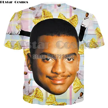 3d Tlač Zábavné Znak T-Shirt Fresh Prince of Bell Air Carlton Banky Vytlačené Letné tričko pre Mužov/Ženy Bežné Tees Topy
