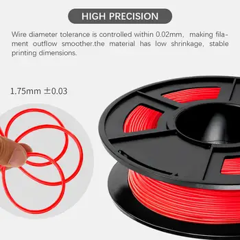 3D Tlačiarne Vlákna TPU 0,5 kg Flexibilné Červená Farba, Priemer 1.75 mm Tolerancia +/-0.02 mm Žiadne Bubliny Non-jedovaté Tlač Materiálov