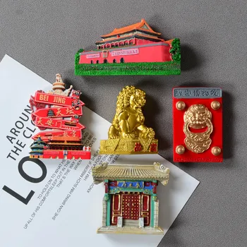 3d Tvorivé cestovného ruchu pripomíname magnety na chladničku veľkej stene Tiananmen Cisársky Palác Pekingu Suvenírov kolekcie darček