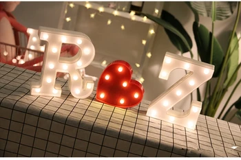 3D Vonkajšie LED Nočné Osvetlenie, 26 anglicky Letter 0-9 Digitálne Svetlo Nástenné Závesné Lampy, Interiérové LED Rozprávkových Svetiel Narodeninovej Party Decor
