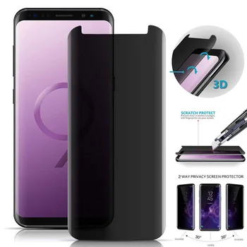 3D Zakrivené Tvrdeného Skla Pre Samsung Galaxy S9 S8 Plus Poznámka 8 9 Ochranu Súkromia, Anti-Spy Screen Protector Film Screen Guard