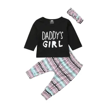 3KS Pudcoco Novorodenca Baby Dievčatá Oblečenie, Tričká, Legíny, Nohavice hlavový most Oblečenie Playsuit Jumpsuit