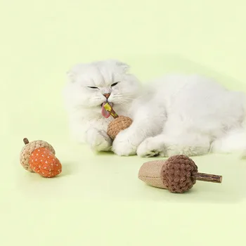 3ks/veľa Mačka Žaluď Bite-Odolný Molekulová Catnip Hračky Žuvacie hračky Dráždiť Hračiek pre Mačky Cat Dodávky pre domáce mačky, mačiatka