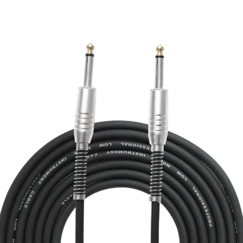 3m 10 ft Mono Kábel Audio Samec Samec Kábel Gumy Kabát Drôt Medený Kábel 6,3 mm Rovno Konektor pre Elektrické Nástroje