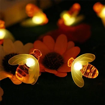 3M 20 LED včiel medonosných LED Osvetlenie Reťazce Nepremokavé Víla Záhradné Svetlo Vianočný Stromček Dovolenku Nový Rok Strany, Vonkajšie Osvetlenie Interiéru