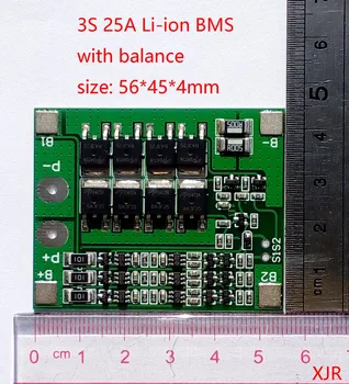 3S 25A lipo lítium-Polymérová BMS/PCM/PCB batérie ochrany doska pre 3 Balenia 18650 Li-ion Batéria Bunky