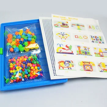 3WBOX 296 ks Box-balené Zrna Húb Nechtov Korálky Intelligent 3D Puzzle Hry Jigsaw Stravovanie pre Deti detské Vzdelávacie Hračky
