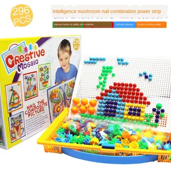 3WBOX 296 ks Box-balené Zrna Húb Nechtov Korálky Intelligent 3D Puzzle Hry Jigsaw Stravovanie pre Deti detské Vzdelávacie Hračky