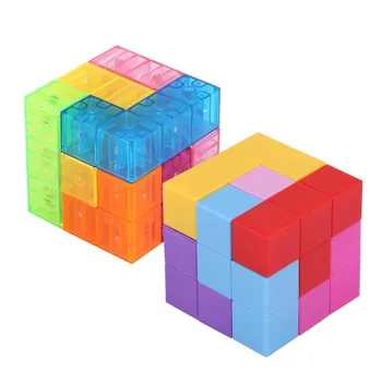 3x3x3 Magnetické ABS Kocka Puzzle Twist Stavebné Bloky pre odbúranie Stresu s 54 príručka karty Deti Zábavné Zmontované Hra Hračky pre Dieťa