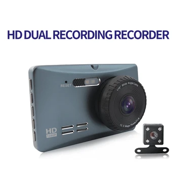 4.0 Inch Auto Fotoaparát Záznamník Jazdy Rekordér HD Nočné Videnie Duálny Objektív Auta Dvr Dash Fotoaparát Dash Cam Dashcam Full Hd 1920x1080