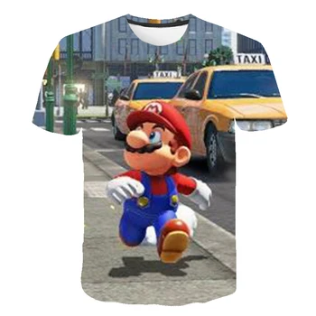 4 14T módne detské oblečenie 3D tlač nový T-shirt, chlapci a dievčatá T-shirt deti zaujímavé T-shirt