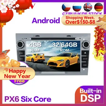 4+64 Android 9.0 Auto Stereo Multimediálne DVD Prehrávač, GPS pre Opel Astra H, Vectra Zafira Vivaro Tigra Corsa C Carro Rádio vedúci jednotky