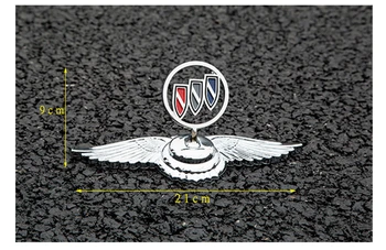 4 druhy Auto Kryt Kapoty Znak Pre Buick Regal GS Lakros Predstaviť Storočia Avenir GL Enkláve Lesabre Avista Chrome Zliatiny Odtlačkový