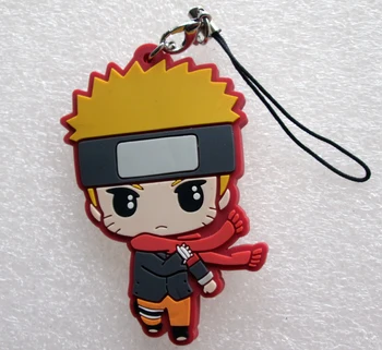 4 ks/veľa Naruto Bábiky Hračky prívesok Sasuke Bábika šnúrka Telefónu Model Keychain PVC Figúrka