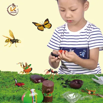 4 Ks Zvierat, Hmyzu Puzzle Vzdelávacie Vedy Hračky pre Deti - 24 druhov Hmyzu