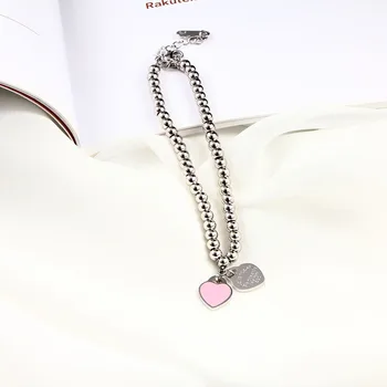 4 mm grânulos charme coração pulseira encantos femme feminino amizade braceletes para mulher acessórios de jóias de aço inoxidáve