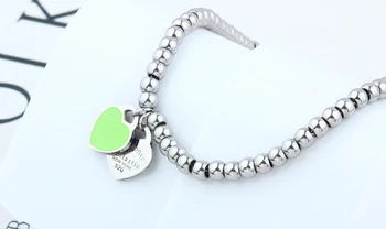 4 mm grânulos charme coração pulseira encantos femme feminino amizade braceletes para mulher acessórios de jóias de aço inoxidáve