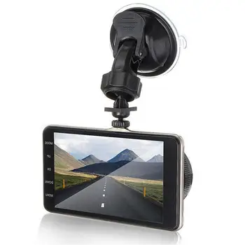 4-Palcový LCD Displej Dash Cam Duálny Objektív HD 1080P Kamera Auta DVR Vozidla videorekordér G-Senzor, Parkovacie Monitor S 32G TF Karty