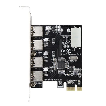 4 Port PCI-E na USB 3.0 HUB, PCI Express Rozširujúca Karta Adaptéra 5 gb / S Rýchlosť