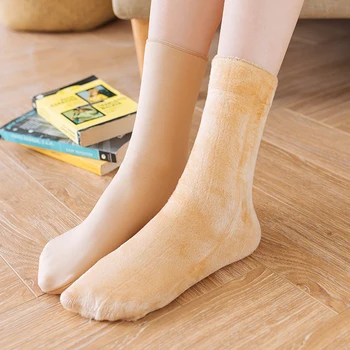 4 páry/Veľa Hot Predaj Teplý Tepelné Vlny Cashmere Zimné Ponožky Unisex Hladký Zamatový Topánky Poschodí Spacie Ponožky pre Mužov a Ženy