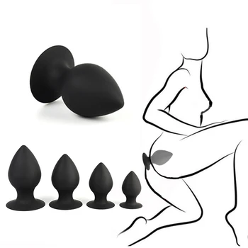 4 Rôzne Silikónový Zadok Kĺbov Análny Plug Unisex Sexuálne Hračky Ženy Plug Veľkosť Hry pre Dospelých Mužov A Žien S Análny Tréner Pár SM