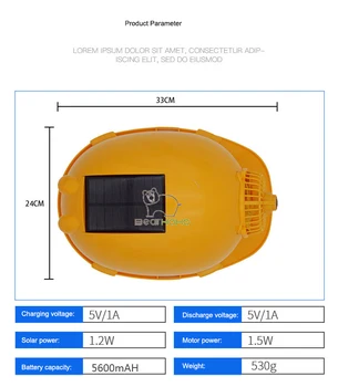 4-rýchlosť Vetra Solárne Ventilátor Spp Silné Stránky Prilby S Elektrický Ventilátor USB Nabíjanie Slnečník Chladné Bezpečnostné Klobúk Nastaviteľný hlavový most