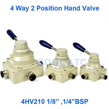 4 spôsob 2 pozíciu vzduchu, Pneumatické ručné páky ventil 4HV210-06/08 Port 1/8