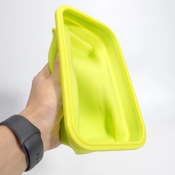 4 Veľkosť Domáce Jedlo Kontajner Prenosné Obdĺžnikový Silikónové Potravín Tesnenie Bento Box Skladací Eco-friendly Lunch Box pre Vonkajšie Camping
