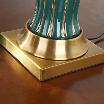 40x68cm Európsky Štýl Zlatá Biela Keramická stolná Lampa pre Spálne, Obývacia Izba Domácnosti Luxusné Keramické Výbojky, Spálne, Veľká Lampa