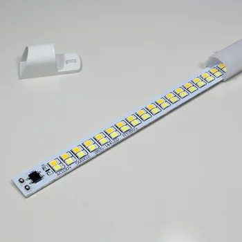 43 cm AC Konektor s LED Nočné Svetlo Pod Skrinku Dve farebné vymeniteľné 110V Pevné Strip Baru Svetlo pre Kuchyňa ploche Steny Osvetlenie