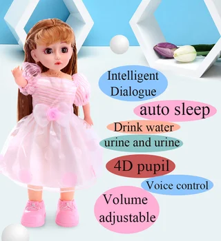 43 cm Veľké Hovorí Inteligencie Dolly Dievča Vyhovovali Princezná Hračky Vzdelávania v Ranom Detstve Záujmu Pestovanie Narodeninám
