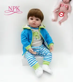 48 cm full silikónové dieťa bábiky vodotesné telo dievča vaňa Hračka Reborn Bábiky Baby Realisticky 19