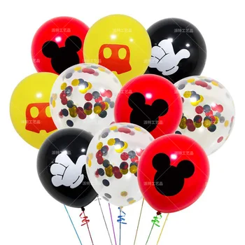 48pcs Disney Mickey Mouse Party Dekorácie Balóny Happy Birthday Party Vlajka Cake Decoration Tortu Vňaťou pre Deti