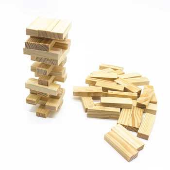 48pcs Mini Veľkosť Dreva Domino Stacker Extrakt Budovy Vzdelávacie Hračky, Puzzle, Hračky pre Deti Darček k Narodeninám Montessori Hračka