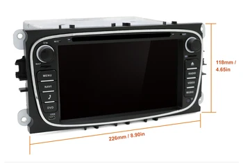 4G RAM+64 G 2 din Auto dvd Prehrávač Pre Ford/Focus/S-Max/Mondeo/Galaxy/C-Max Auto Multimédiá GPS, Rádio, Wifi Zrkadlo Prepojenie USB