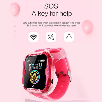 4G смарт часы GPS Deti Sledovať Smart Hodinky pre Deti Video Volanie SOS Antil-stratil Smartwatch Vodotesný IP67 Dieťa Hodiny 730mah