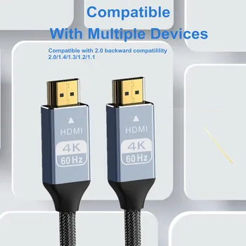4K HDMI Kábel HDMI 4K@60Hz HDMI Splitter Prepínač Predĺžiť Kábel Dolby pre PS4 HD TV Xiao Mi Okno DTS Audio Video Kábel HDMI 2.0