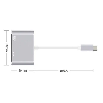 4K Mini DP DisplayPort-HDMI-kompatibilný Kábel VGA Adaptér Mini Display Port Video Converter pre Apple MacBook