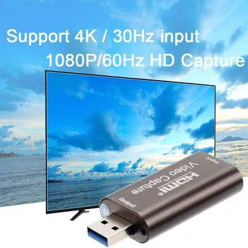 4K USB3.0 USB2.0 Audio Video Capture Karty, HDMI, USB 3.0 2.0 Nadobudnutie Karty Live Streaming Doska Fotoaparátu Prepínač Hra Nahrávanie