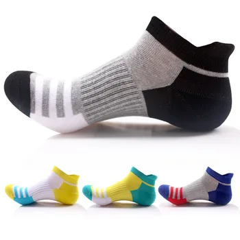 4pairs bavlnené ponožky pre mužov svetlé farby deporte ponožky spevnenie päty, toe kompresia elastickými fleece priedušné ponožky