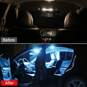 4PCS 12v LED Žiarovky Auto vnútorné Osvetlenie Súprava Biela Lampa na Čítanie Pre Honda HR-V HRV 2016 2017 2018 2019 Príslušenstvo