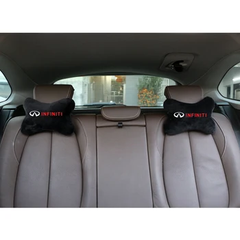 4pcs Auto Pásov Rameno Podložky Zahŕňa krčný vankúš Ramenný krku Ochrany na Infiniti FX35 Q50 Q30 Auto Interiérové Doplnky
