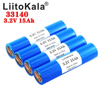 4pcs LiitoKala 33140 3.2 v 15Ah lifepo4 lítiové batérie 3.2 V Bunkách pre diy 12v 24v e bike e-scooter power tools Batérie pac