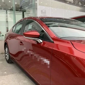 4pcs Mimo Dvere Spätné Zrkadlo Pásy Kryt Výbava vhodné Na Mazda 3 Mazda3 2019 2020 Doplnky Exteriéru ABS Chrome Štýl