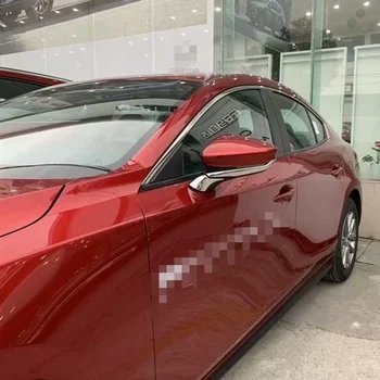 4pcs Mimo Dvere Spätné Zrkadlo Pásy Kryt Výbava vhodné Na Mazda 3 Mazda3 2019 2020 Doplnky Exteriéru ABS Chrome Štýl